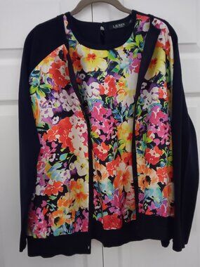 Lauren Ralph Lauren Cardigan and Top 1X and matching Skirt 18W NWT